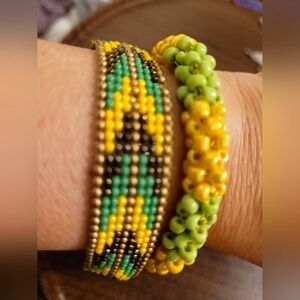 New!Women handmade Beaded Y2k Boho bracelets 2 pcs.set.